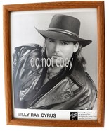 Framed Picture of Billy Ray Cyrus. 8x10 dark brown frame with glass. - $11.38