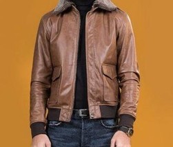 Brown Bomber Jacket for Men - $169.99