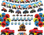 Monster Truck Birthday Party Supplies, Monster Truck Party Decorations I... - £18.51 GBP