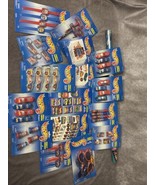 VTG LOT (16) 1997 HOT WHEELS PARTY FAVORS ERASERS-KEYRINGS-STICKERS DECA... - $56.09