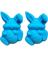 2 Large size Easter Bunny Rabbit Egg Silicone Mold for baking and ice cu... - $9.50