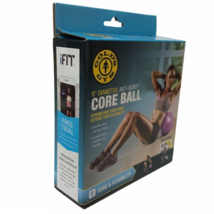 Golds Gym Anti Burst Core Ball 9 Inches In Diameter Purple With Exercise Chart - £11.09 GBP