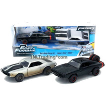 Fast &amp; Furious 7 1:32 Die Cast Car DOM&#39;S DODGE CHARGER R/T ROMAN&#39;S CHEVY... - £35.76 GBP
