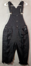 American Bazi Overalls Women Size Large Black Denim Cotton Sleeveless Di... - £18.58 GBP