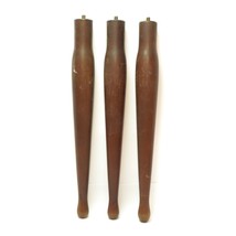 Vintage Mid Century Set of 3  Table Leg 14&quot; Furniture Brown - £23.33 GBP