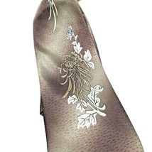 Ao Kai Mens Dress Tie Suit 100% Polyester Hand Made Business Gift Purple Gray - £11.69 GBP