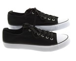 Influence Women Hard Front Lace Up Sneakers Size 10 Black/White - $20.78