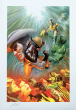 SOLD OUT Alex Ross Signed Death of Wolverine Sideshow EXC Art Print X-Men Hulk - $296.99