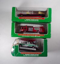 Hess Miniature Vehicle Lot: 2002 Voyager Boat, 1999 Fire Truck, Rescue Truck - £9.16 GBP