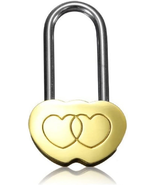 Yiasangly 3.5&quot; 50mm Wish Lock, Double Heart Everlasting Love Padlock for... - $8.45