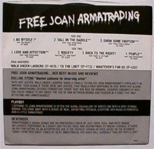 Joan Armatrading 45s Promotional only 45 Record - $4.49