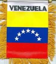 Venezuela 7 Mini Banner Flag Great For Car &amp; Home Window Mirror Hanging ... - $13.99