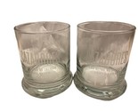 cazadores tequila 100% agave 12 oz rocks glasses set of 2 Etched Weighte... - $22.75