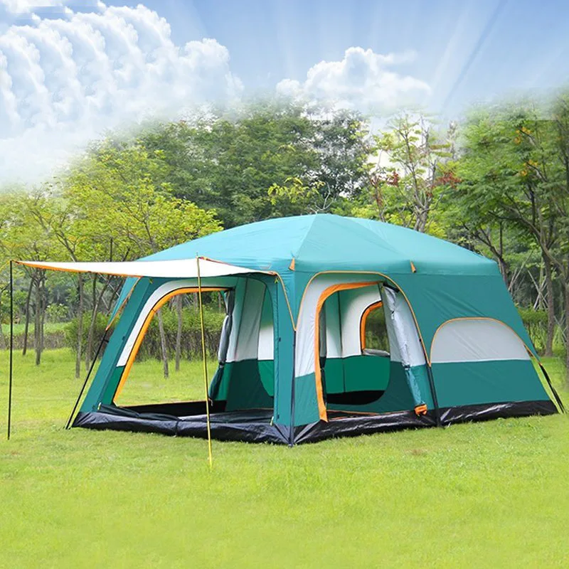 Outdoor Camping Tent Portable Rainproof Mosquito Proof Double Layer Tent 3-5 - £239.17 GBP