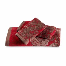 3 Tracy Porter Poetic WANDERLUST Vineyard Red Bath Hand Towel Wash Cloth... - £32.10 GBP