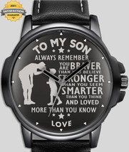 To My Son Gift Always Remember Beautiful Unique Text Wrist Watch - £43.96 GBP