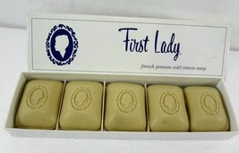 First Lady French Process Cold Cream Set of 5 x 1.1 oz Soaps NEW Old Stock Vint - $25.97