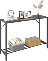 Laatooree Console Table, 41.7&quot; Industrial Entryway Table With Shelf, Narrow Sofa - $55.96