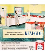 1953 Kem Glo Kitch And Bathroom Cleaning Supply Advertisement Cleaners D... - $29.99