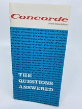 Vintage Concorde &quot;The Questions Answered&quot; Booklet United States Edition Airplane - £38.98 GBP