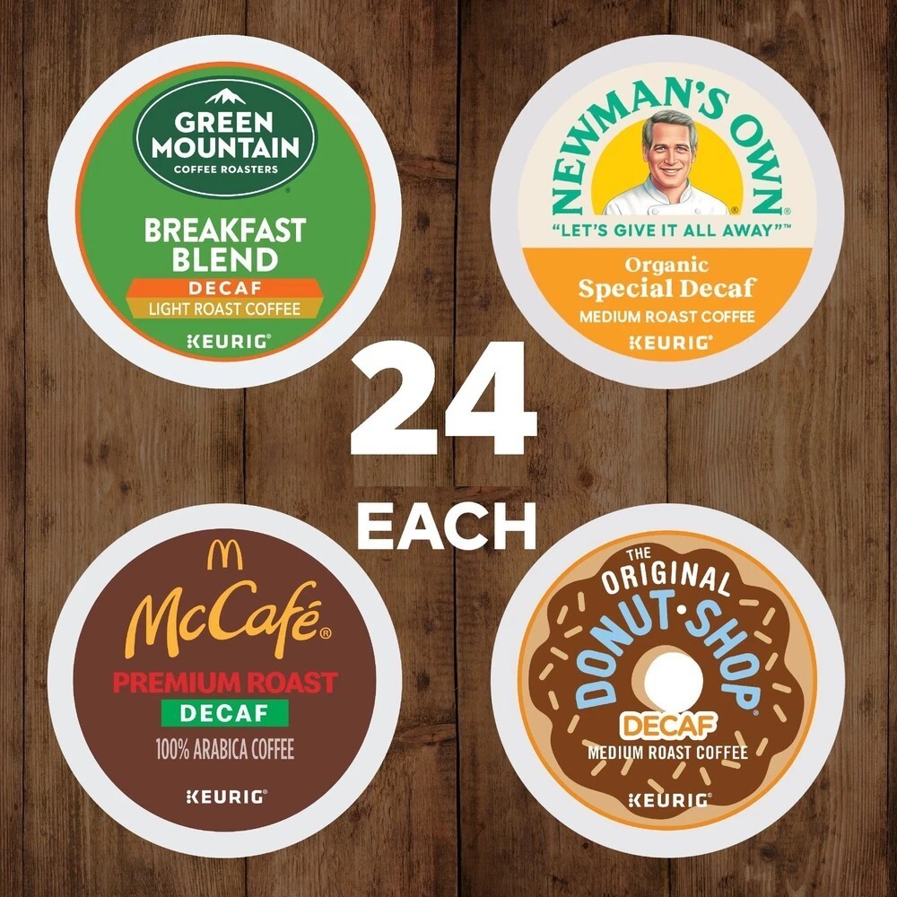 Keurig DECAF Variety Donut Shop, Premium Newmans Breakfast, 96 Count - B... - $34.99