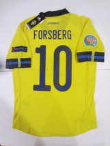 Emil Forsberg Sweden 20/21 Euro Match Slim Yellow Home Soccer Jersey 2020-2021 - £79.93 GBP