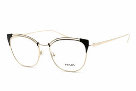 PRADA PR62UV YEE1O1 Gold Black 53mm Eyeglasses New Authentic - £147.07 GBP
