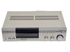 VTG 1984 Sanyo DCR 100 AM/FM Stereo Receiver w/Phono, Tape, Aux Inputs - JAPAN  - £33.07 GBP