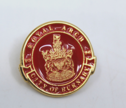 Masonic Royal Arch 95 96 City of Burnaby BC Canada Collectible Pin Button (B) - £10.72 GBP