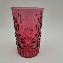 Vintage Pilgrim Glass Adams Cranberry 12 Ounce Flat Tumbler Free Shipping! - $39.59