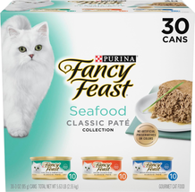 Fancy Feast Seafood Classic Pate Collection Grain Free Wet Cat Food Vari... - $67.53
