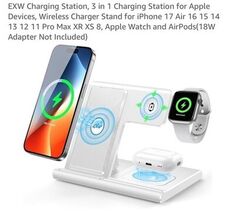 [2025] Upgraded Wireless Charger, 3 in 1 Charging Station for Apple Black - €10,95 EUR