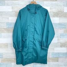 LL Bean VTG 90s Gore-Tex Stowaway Parka Rain Jacket Green Longline Women... - $69.29