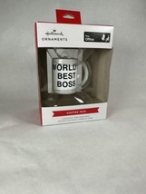 The Office Dunder Mifflin World&#39;s Best Boss Mug Hallmark Christmas Ornament NEW - £13.44 GBP