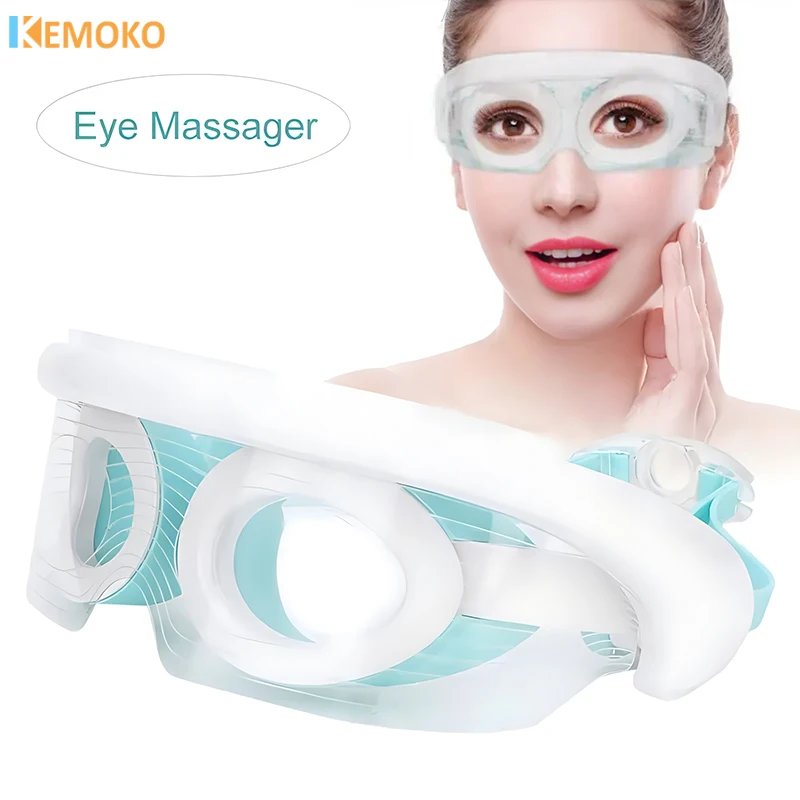 Eye Massager LED Photon Therapy Anti Aging Eye Tighten Hot Compress Vibration - £39.24 GBP