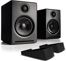 Bundle Of Audioengine&#39;S A2 Plus Powered Bluetooth Speakers And Ds1 Desktop - £303.57 GBP