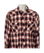 Cotton Rye Outfitters Long Sleeve Snap Up Western  Shirt Size XL Red Pla... - £9.76 GBP