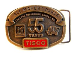 51Years Tisco Tractor Implement Supply Co. Brass Belt Buckle - $24.74