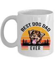 Best Australian Shepherd Smile Dog Dad Ever Mug 11oz Retro Cup Gift Dogs... - $15.00+