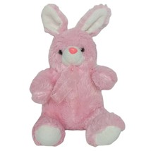 Calplush Pink Easter Bunny Rabbit Spring Bow Plush Stuffed Animal 2011 12.5" - £17.01 GBP