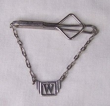 C1920 VINTAGE ART DECO SWANK MONOGRAM LETTER W TIE CLIP BAR - £7.88 GBP