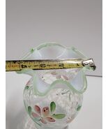Fenton French Opalescent Diamond Optic Daisies Hand Painted Vase 2000  - $59.39