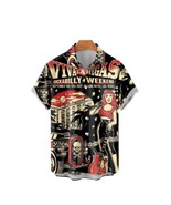Hot Rod Crossed Pistons racing Viva Las Vegas Rockabilly Hawaiian shirt ... - $541.80 MXN