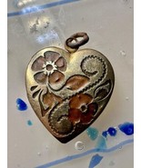 Heart Valentine Day Vintage Locket floral flowers women pendant - $896.33 MXN