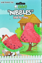 AE Cage Company Nibbles Strawberry and Watermelon Loofah Chew Toys 2 count - £15.93 GBP