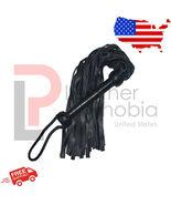 Genuine Black Leather Flogger 25 thick Tails Fully Handmade Flogger Whip - $25.00