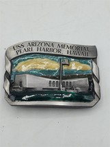 Siskiyou Pewter and Enamel Belt Buckle - USS Arizona Pearl Harbor Memorial - £11.59 GBP