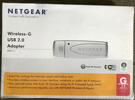 Netgear 54 MBPS Wireless G USB 2.0 Adapter WG111 Sealed New - $7.79