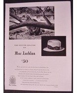 1948 Print Ad Mac Lachlan Men&#39;s Hat Silver Beaver Fifty Fedora Air-Vac h... - £6.22 GBP