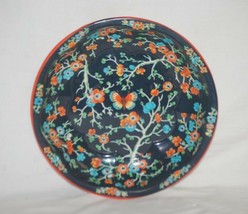 Old Vintage 1971 Daher Decorated Ware Round Butterfly Tin Tray Bowl England - £21.41 GBP